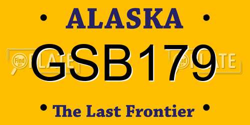 GSB179 Alaska License Plate