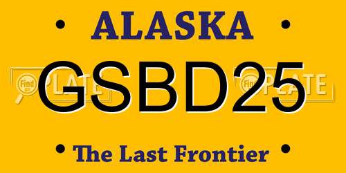 GSBD25 Alaska License Plate