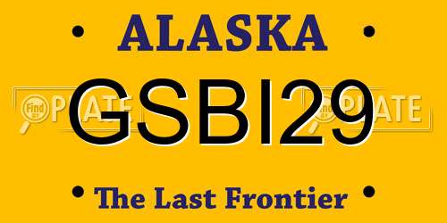 GSBI29 Alaska License Plate