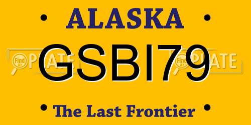 GSBI79 Alaska License Plate