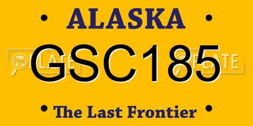 GSC185 Alaska License Plate