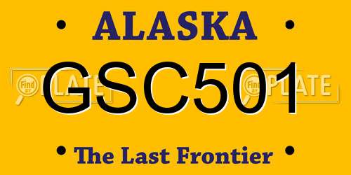 GSC501 Alaska License Plate