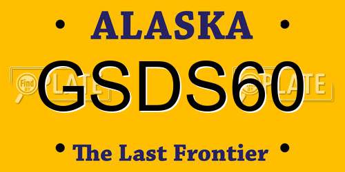 GSDS60 Alaska License Plate