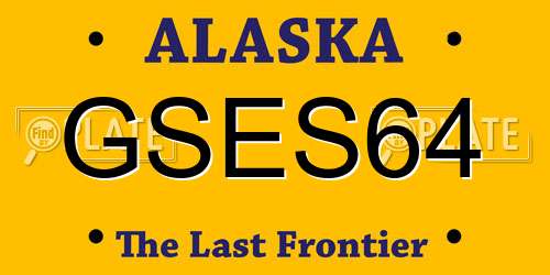 GSES64 Alaska License Plate