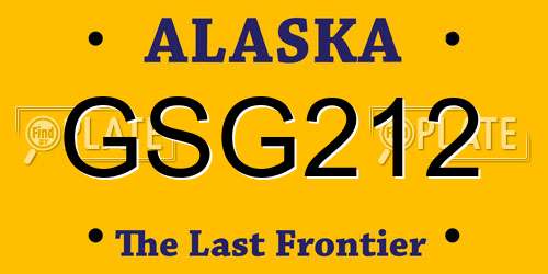GSG212 Alaska License Plate