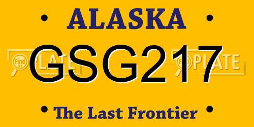 GSG217 Alaska License Plate