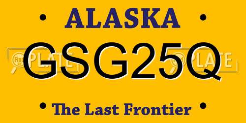 GSG25Q Alaska License Plate
