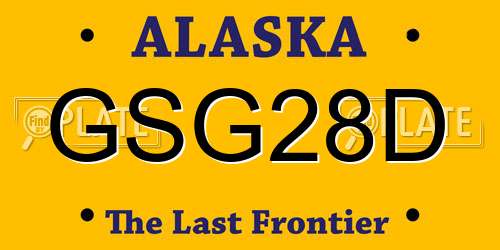 GSG28D Alaska License Plate