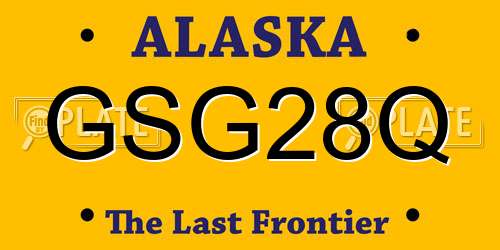 GSG28Q Alaska License Plate