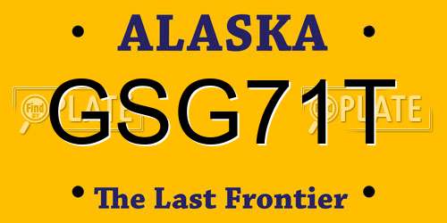 GSG71T Alaska License Plate