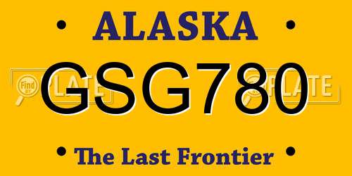 GSG780 Alaska License Plate