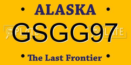 GSGG97 Alaska License Plate