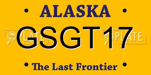 GSGT17 Alaska License Plate