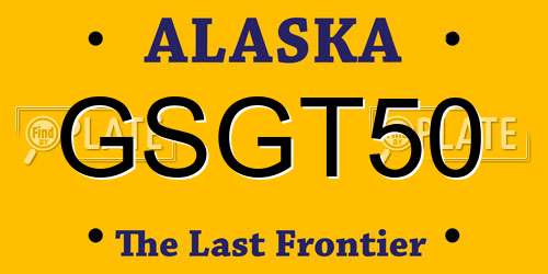 GSGT50 Alaska License Plate