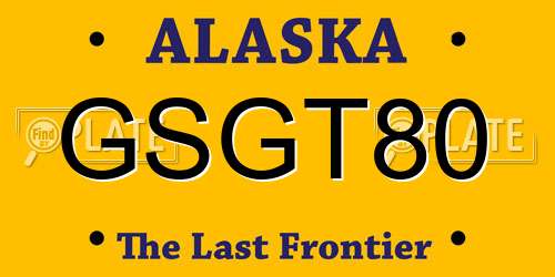 GSGT80 Alaska License Plate