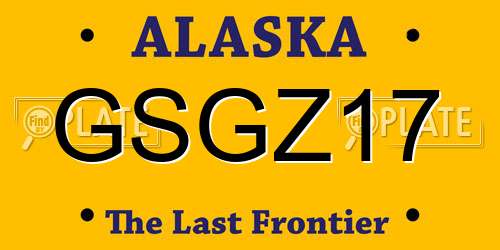 GSGZ17 Alaska License Plate