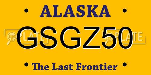 GSGZ50 Alaska License Plate