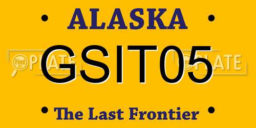 GSIT05 Alaska License Plate