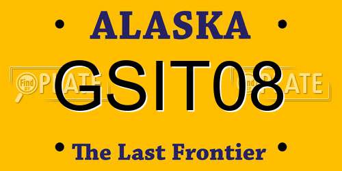 GSIT08 Alaska License Plate