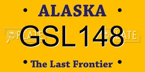 GSL148 Alaska License Plate