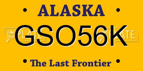 GSO56K Alaska License Plate