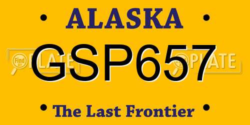 GSP657 Alaska License Plate