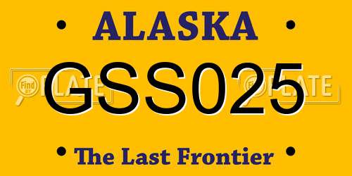 GSS025 Alaska License Plate