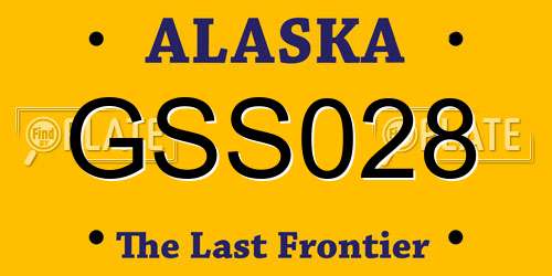 GSS028 Alaska License Plate