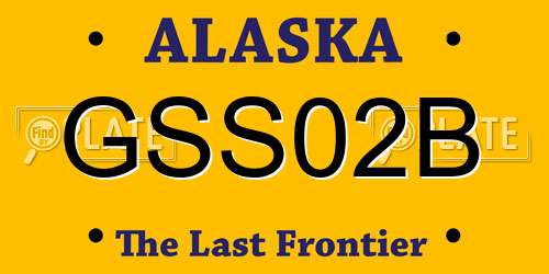 GSS02B Alaska License Plate