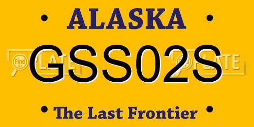 GSS02S Alaska License Plate