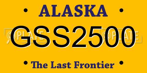 GSS2500 Alaska License Plate