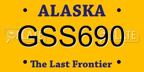 GSS690 Alaska License Plate