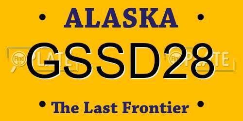 GSSD28 Alaska License Plate