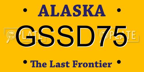 GSSD75 Alaska License Plate