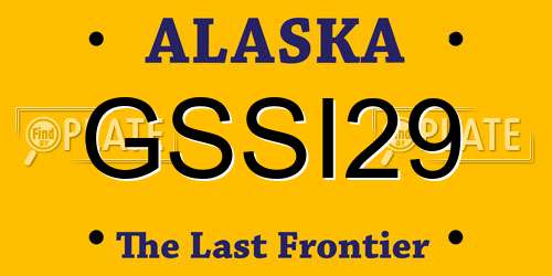 GSSI29 Alaska License Plate