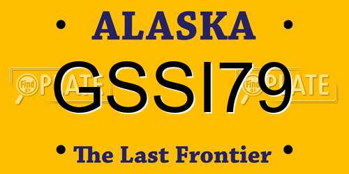 GSSI79 Alaska License Plate