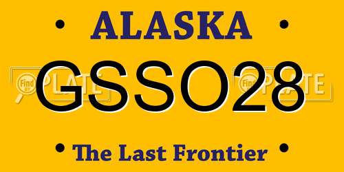 GSSO28 Alaska License Plate