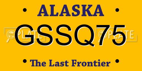 GSSQ75 Alaska License Plate