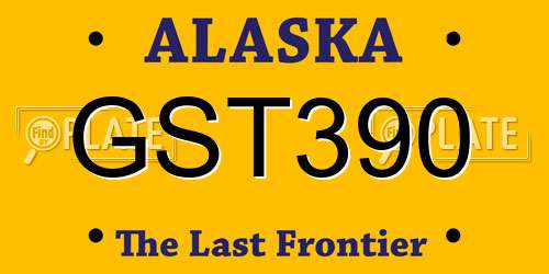 GST390 Alaska License Plate