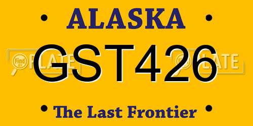 GST426 Alaska License Plate