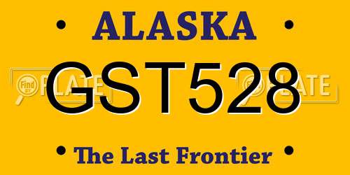 GST528 Alaska License Plate