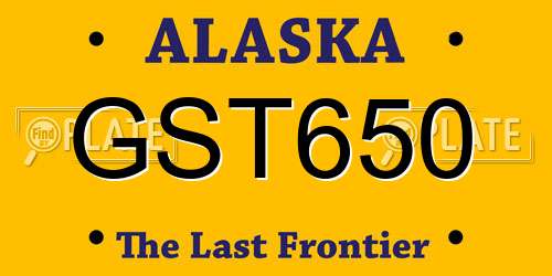 GST650 Alaska License Plate