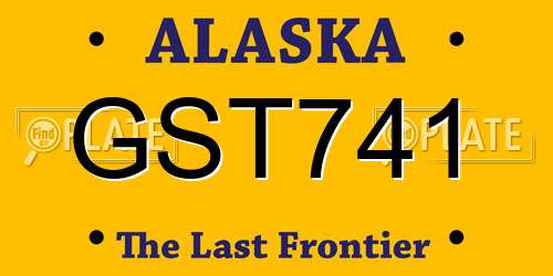 GST741 Alaska License Plate