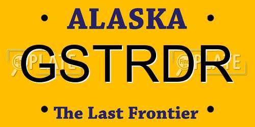 GSTRDR Alaska License Plate