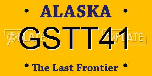 GSTT41 Alaska License Plate