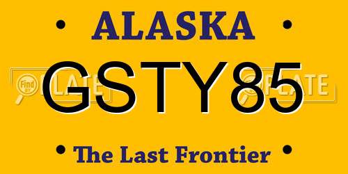 GSTY85 Alaska License Plate