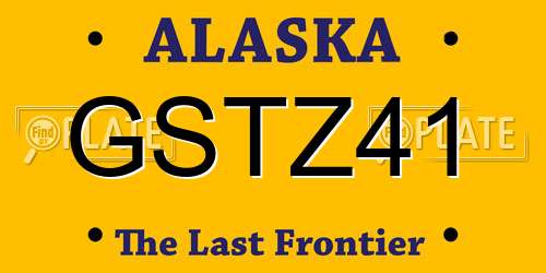 GSTZ41 Alaska License Plate