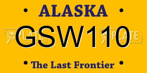 GSW110 Alaska License Plate