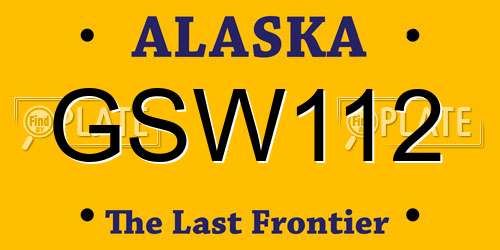 GSW112 Alaska License Plate