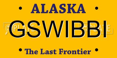 GSWIBBI Alaska License Plate